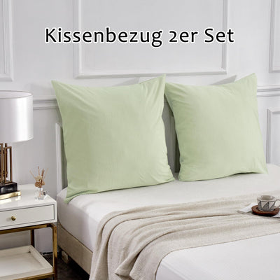 Cushion cover set of 2 - Washed cotton cushion covers with a look and breathable cushion cover