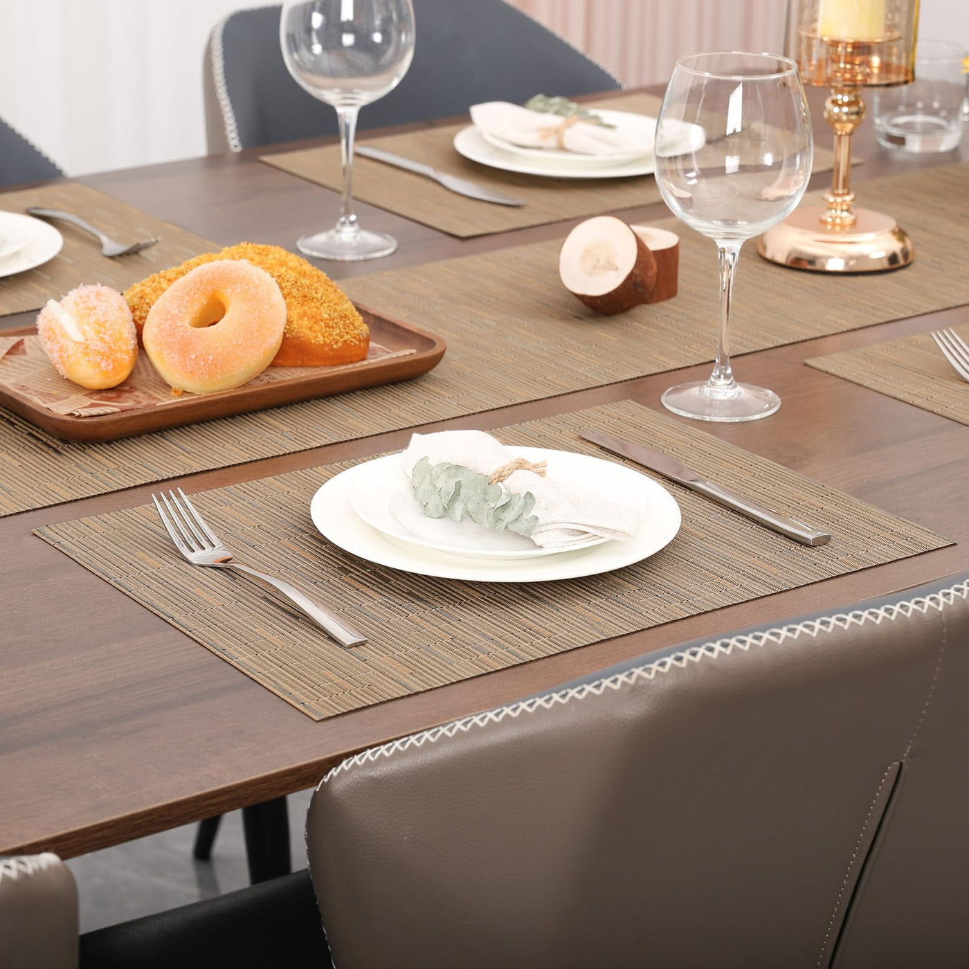 Set de 6 sets de table lavables, sets de table tissés antidérapants résistants à la chaleur