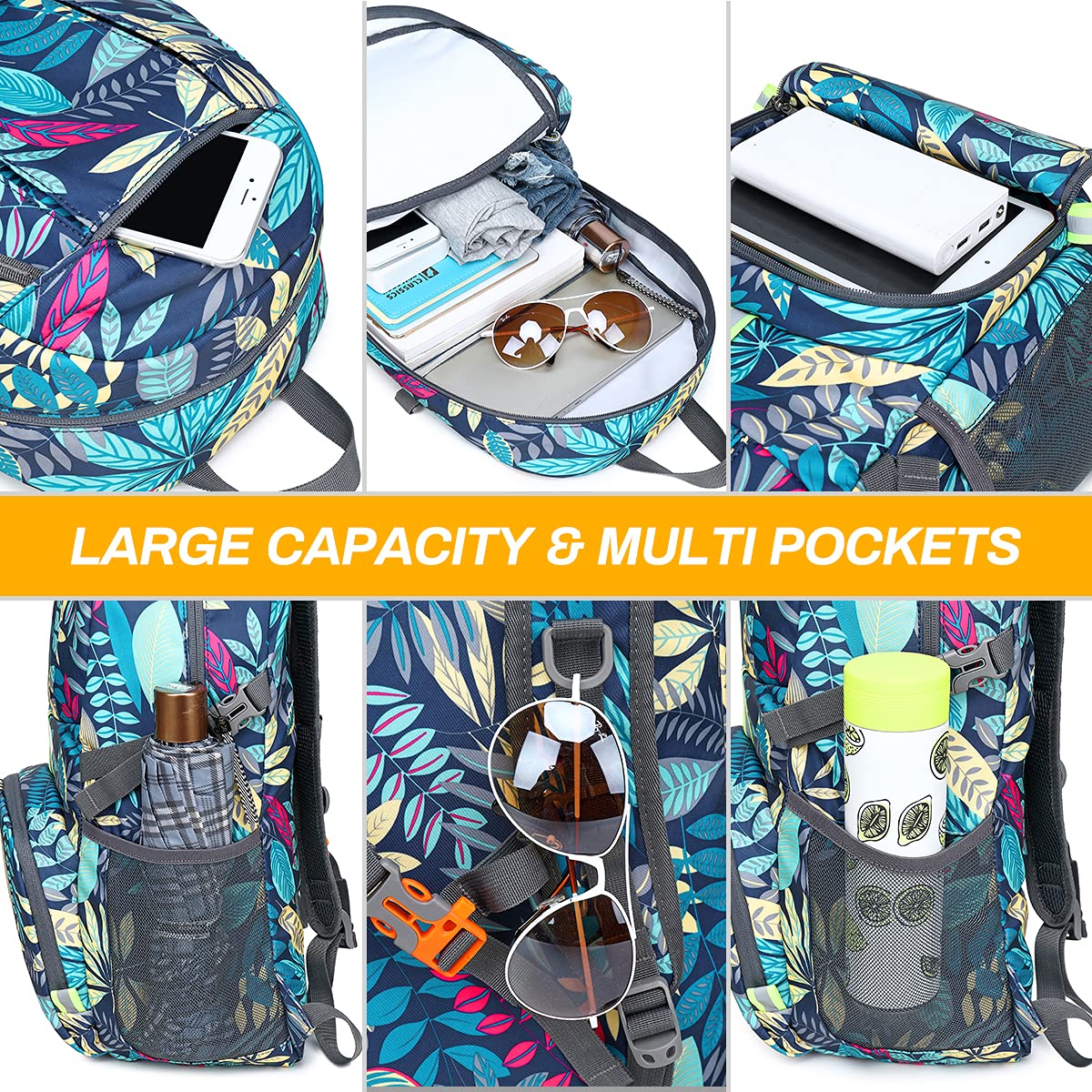 Packable Backpack Ultralight Foldable Backpack Waterproof Hiking Daypack Safe Reflective Design Hiking Backpack