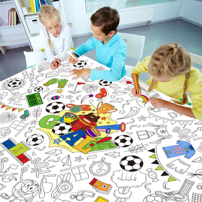 Papiertischdecke für Kinder zum Ausmalen, Bemalbare Tischdecke 