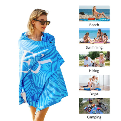 Serviette de plage Large, serviette en microfibre