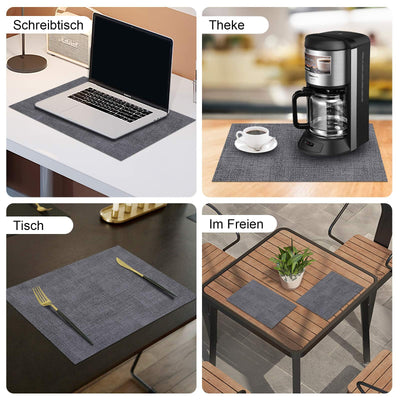 Set de 4 sets de table lavables, sets de table imperméables, beaux sets de table