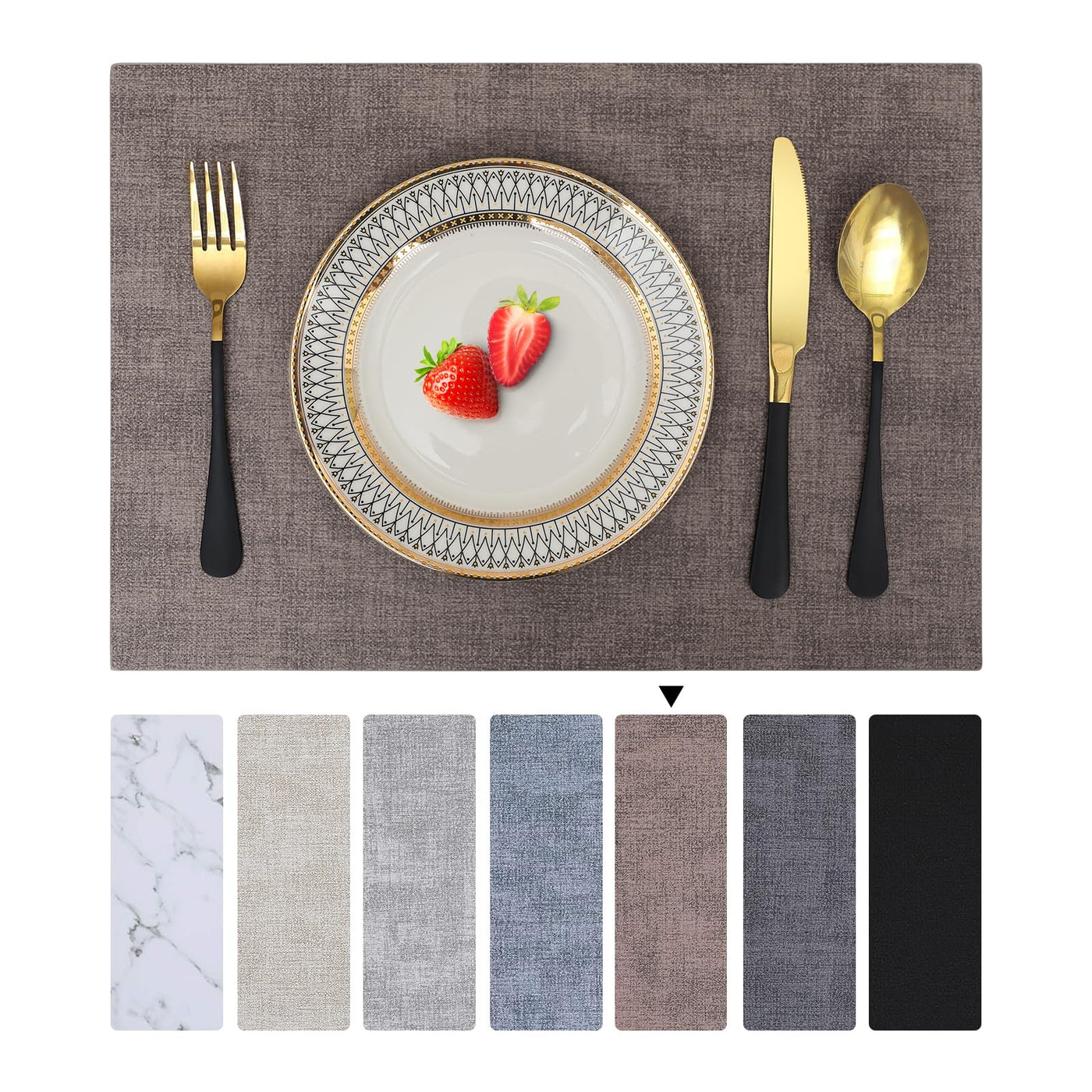 Set de 4 sets de table lavables, sets de table imperméables, beaux sets de table