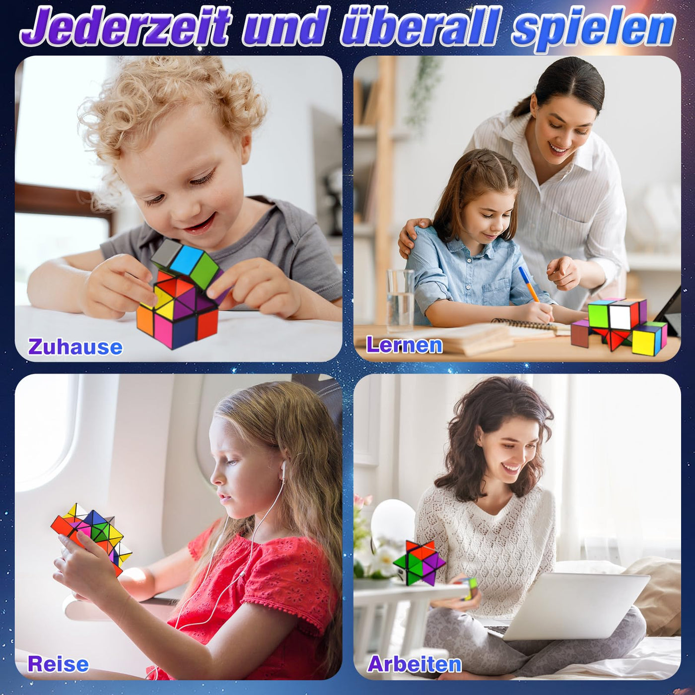 Transformationswürfel Magische Puzzle-Würfel für Kinder und Erwachsene