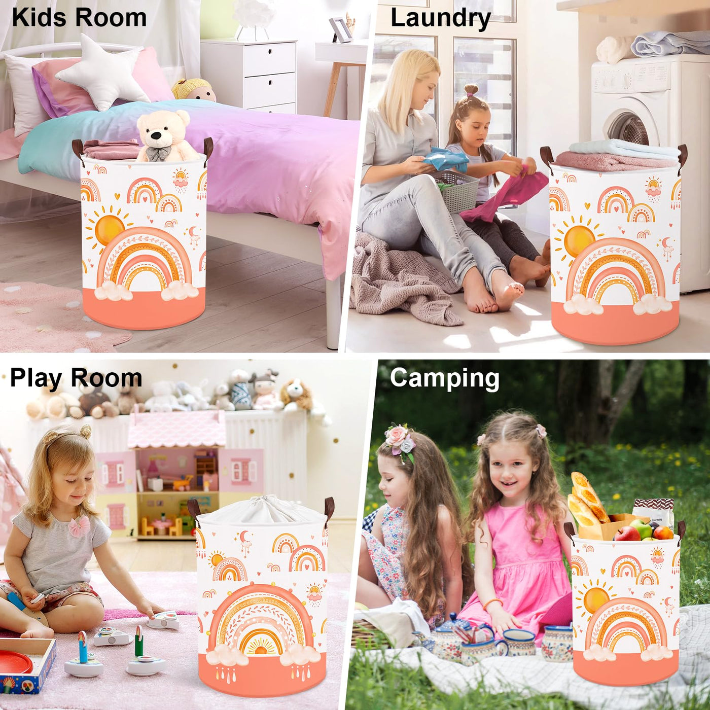 Kinderwäschekorb mit Griff Faltbarer Wäschekorb für Spielzeug