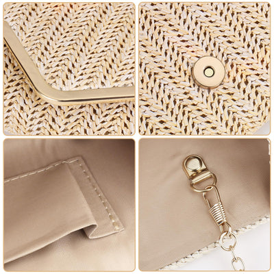 Clutch Lederhandtaschen mit abnehmbarer Kette