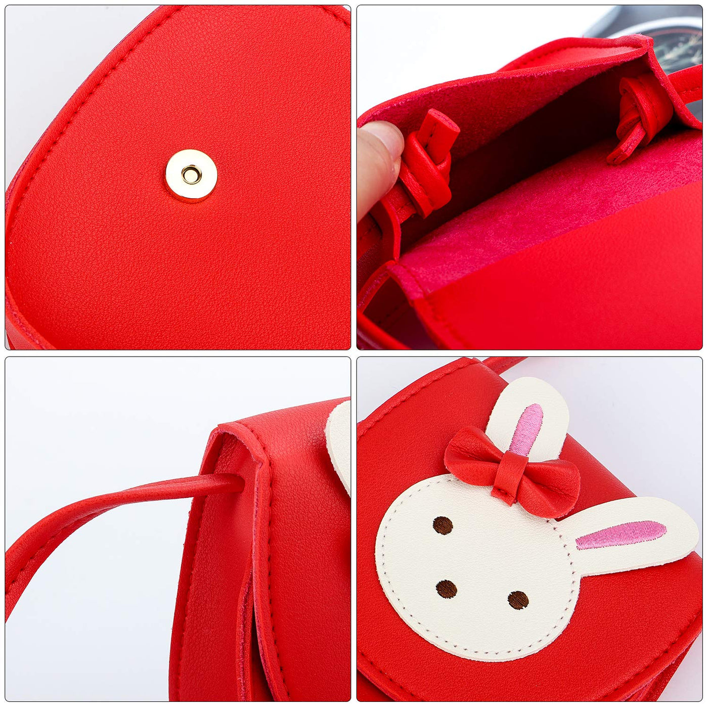 Sac à bandoulière pour enfants, sac à bandoulière lapin, cuir PU