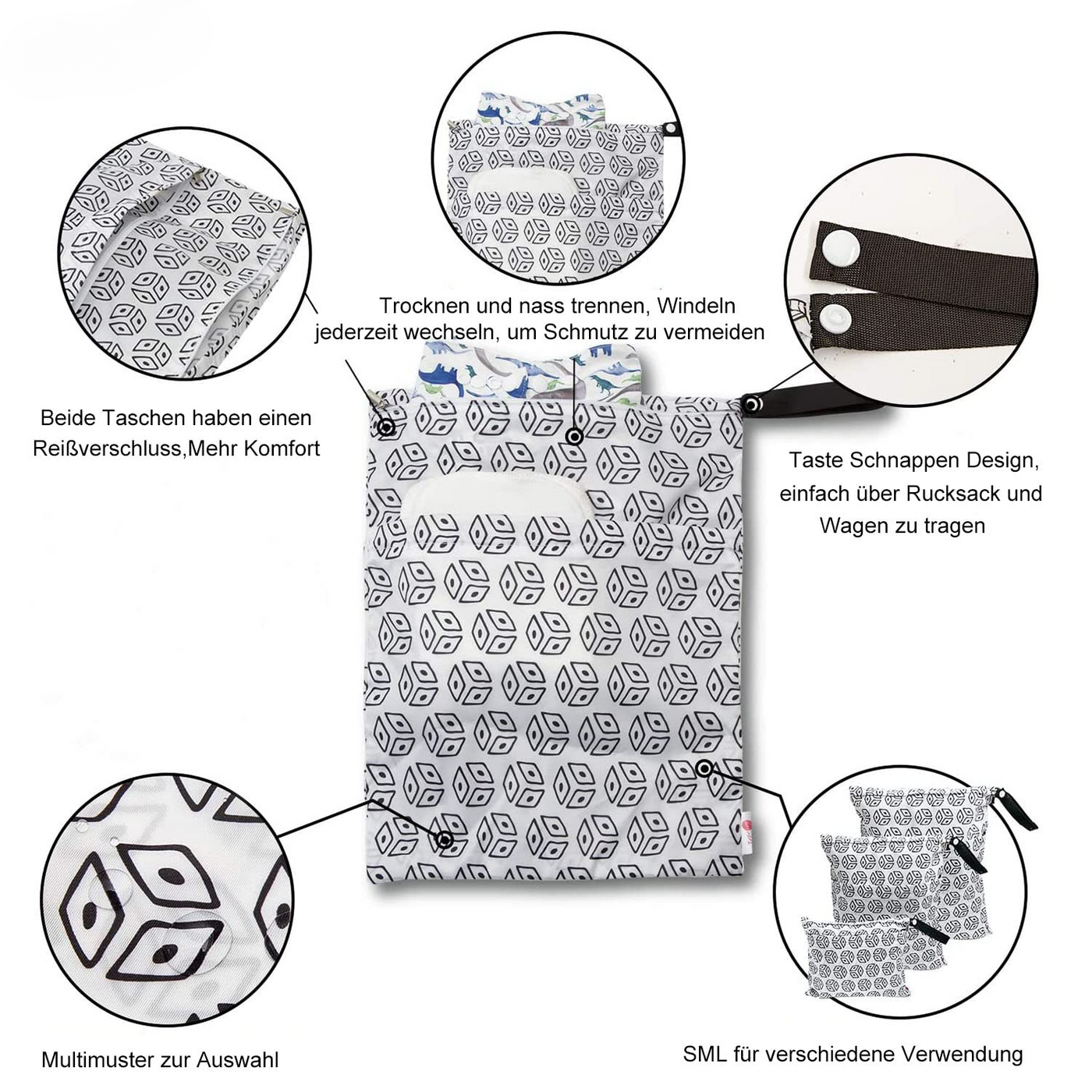 Sac à Couches 4 Pièces