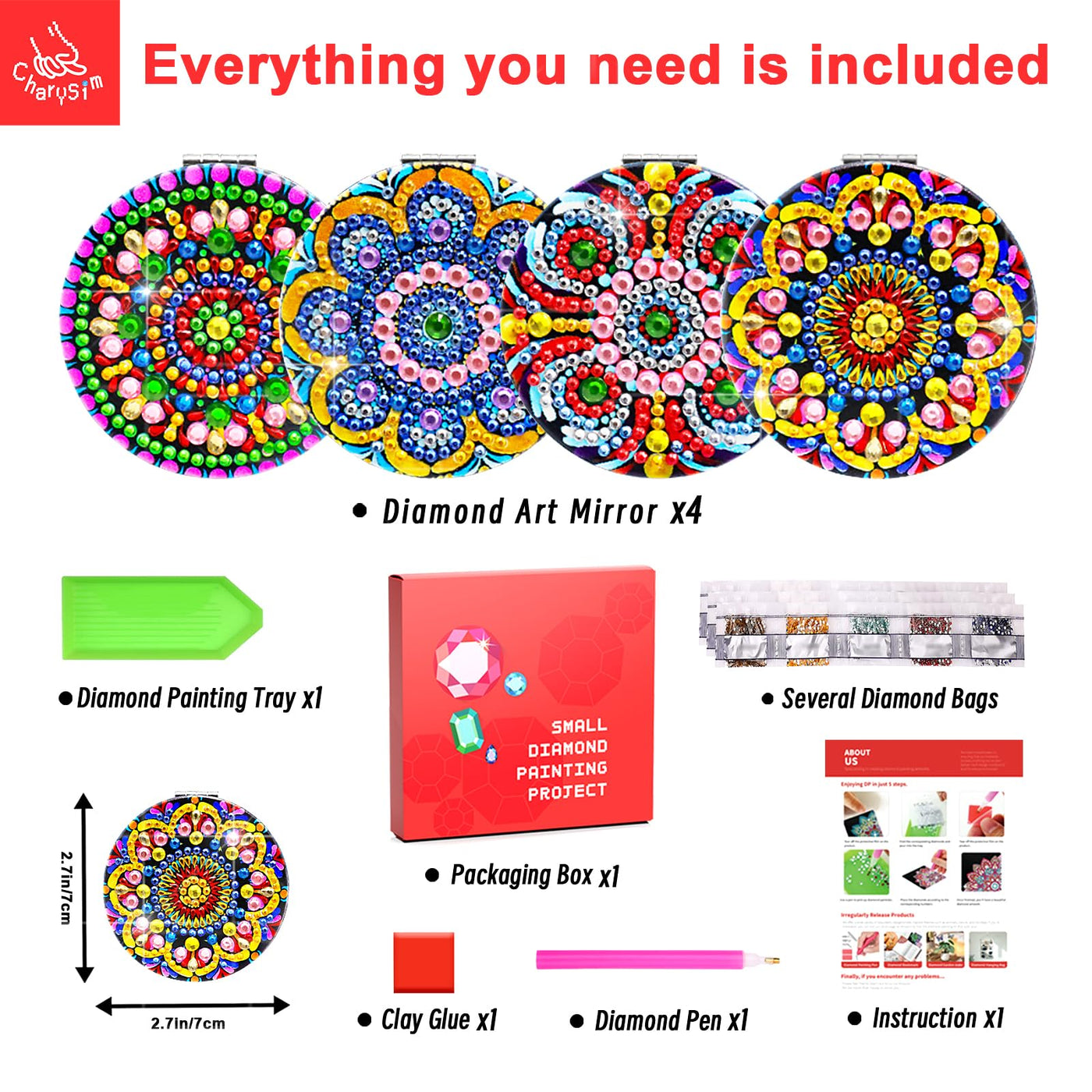 Miroir de poche Diamond Painting