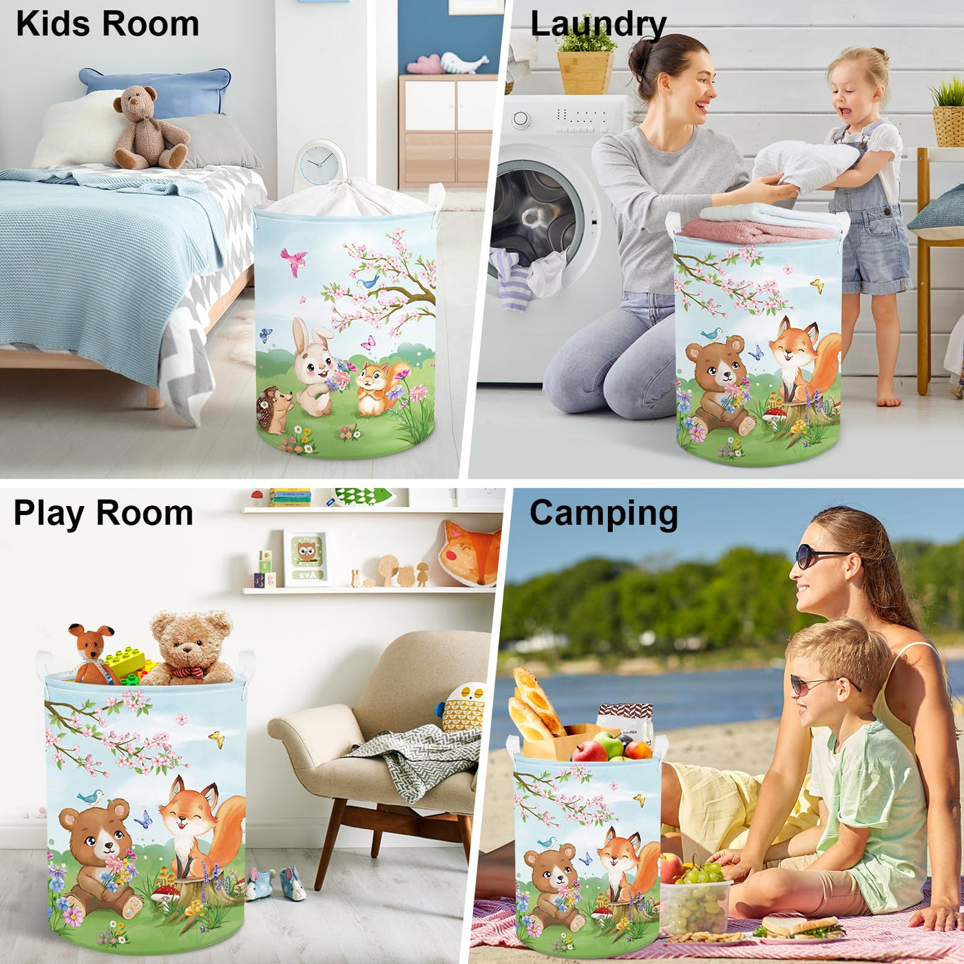 Baby laundry basket Clothes storage basket for children's room