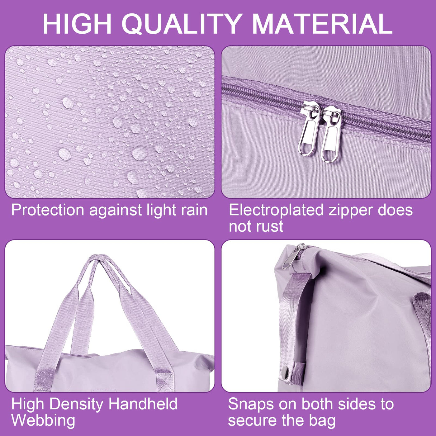 Sports bag Foldable travel bag with shoe compartment and wet compartment, water-repellent