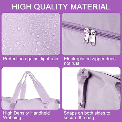 Sports bag Foldable travel bag with shoe compartment and wet compartment, water-repellent