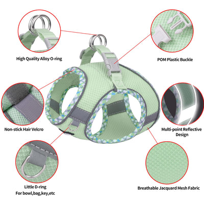 Vest for all weather, reflective pet tableware