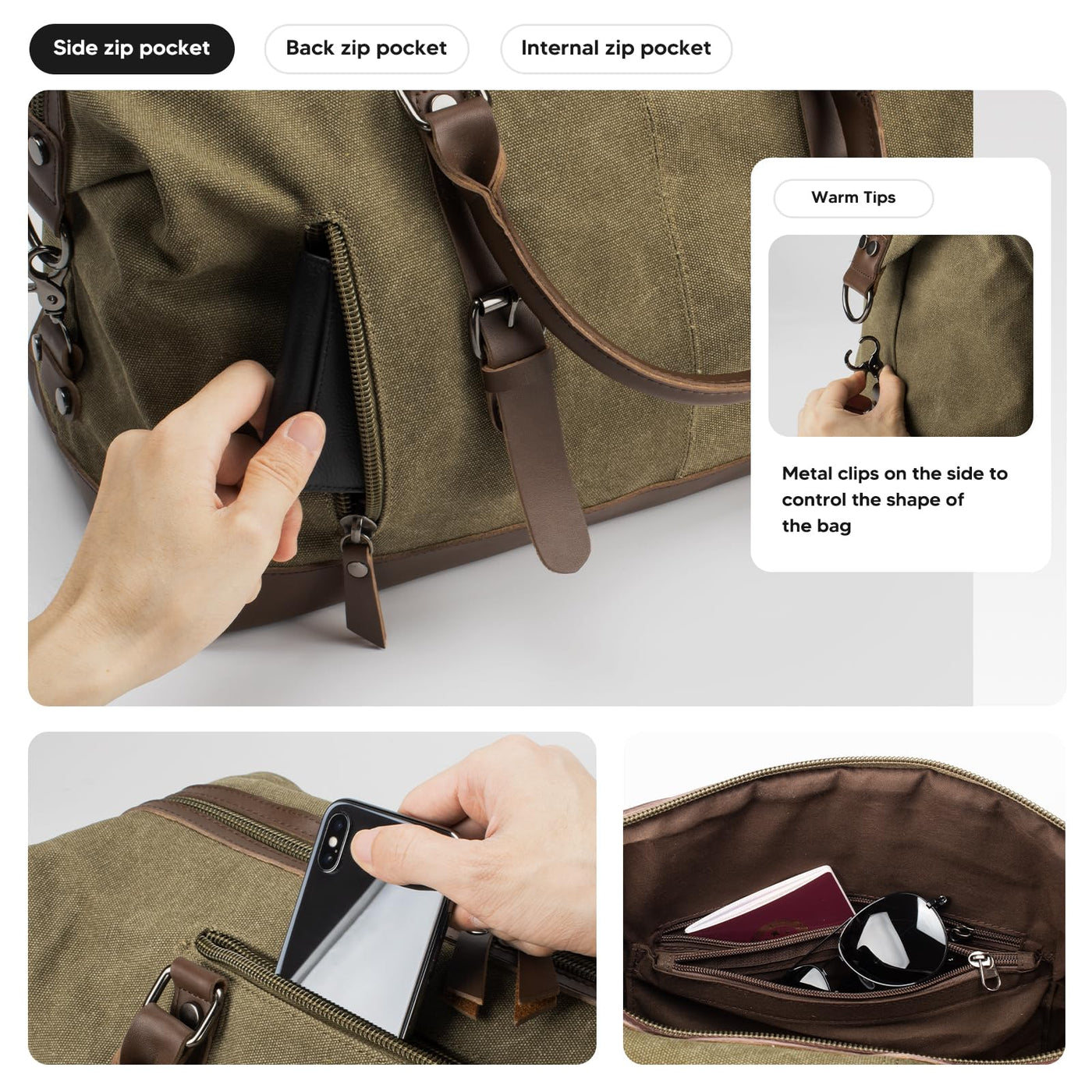 Reisetasche aus Canvas Sporttasche