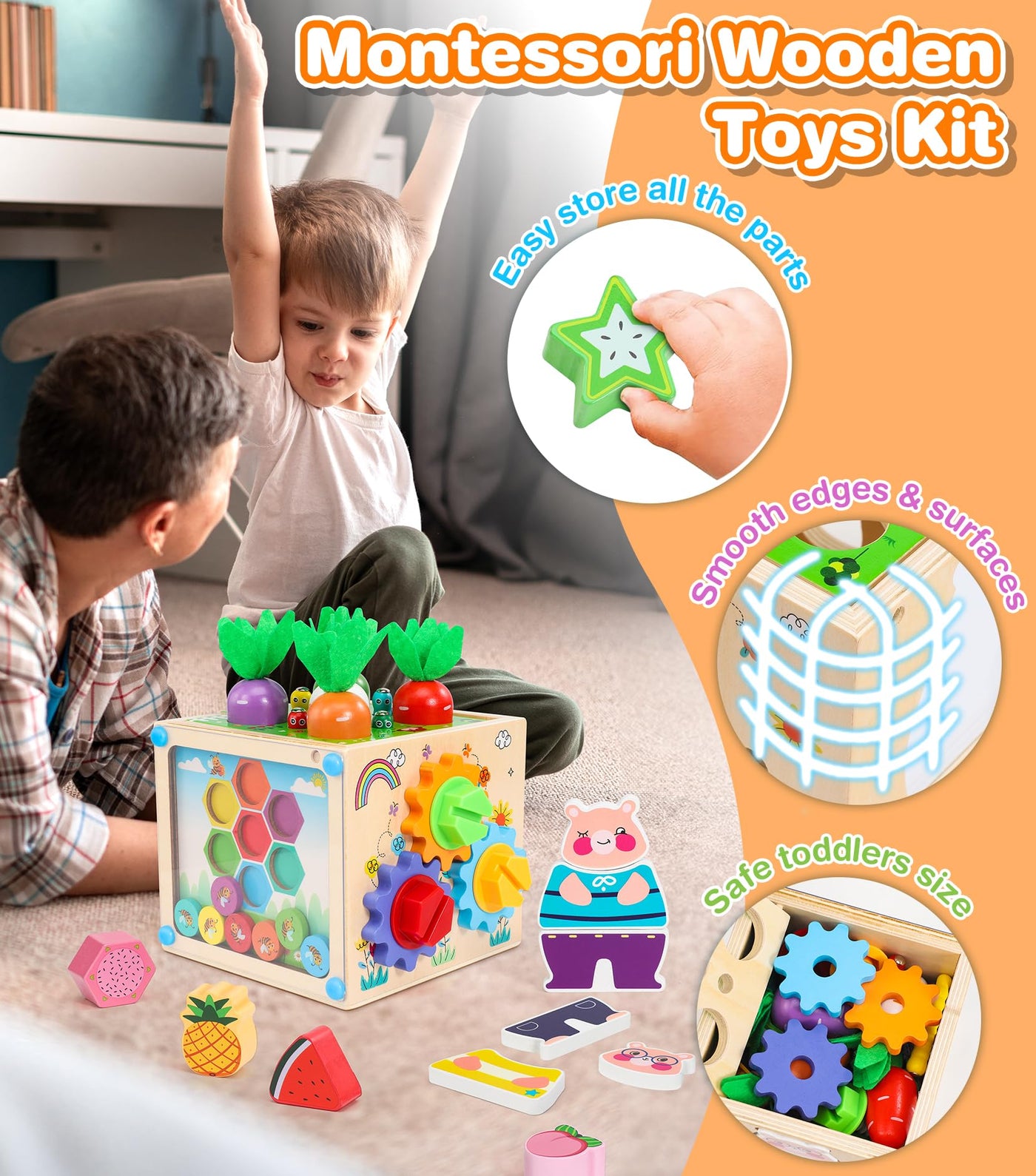 Cubes de motricité Cube d'activité 6 EN 1