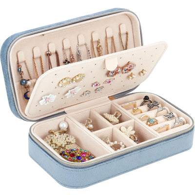 Petite Boîte à Bijoux de Voyage En Velours
