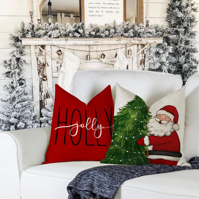 Cushion cover set of 4 cushion cover Christmas cushion covers decorative cushions linen cushion covers for decoration Christmas sofa