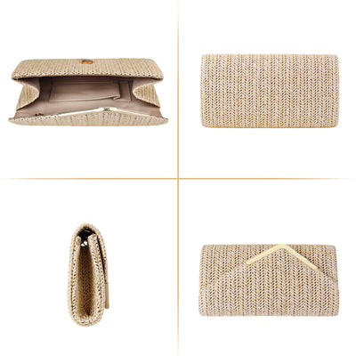 Clutch Lederhandtaschen mit abnehmbarer Kette
