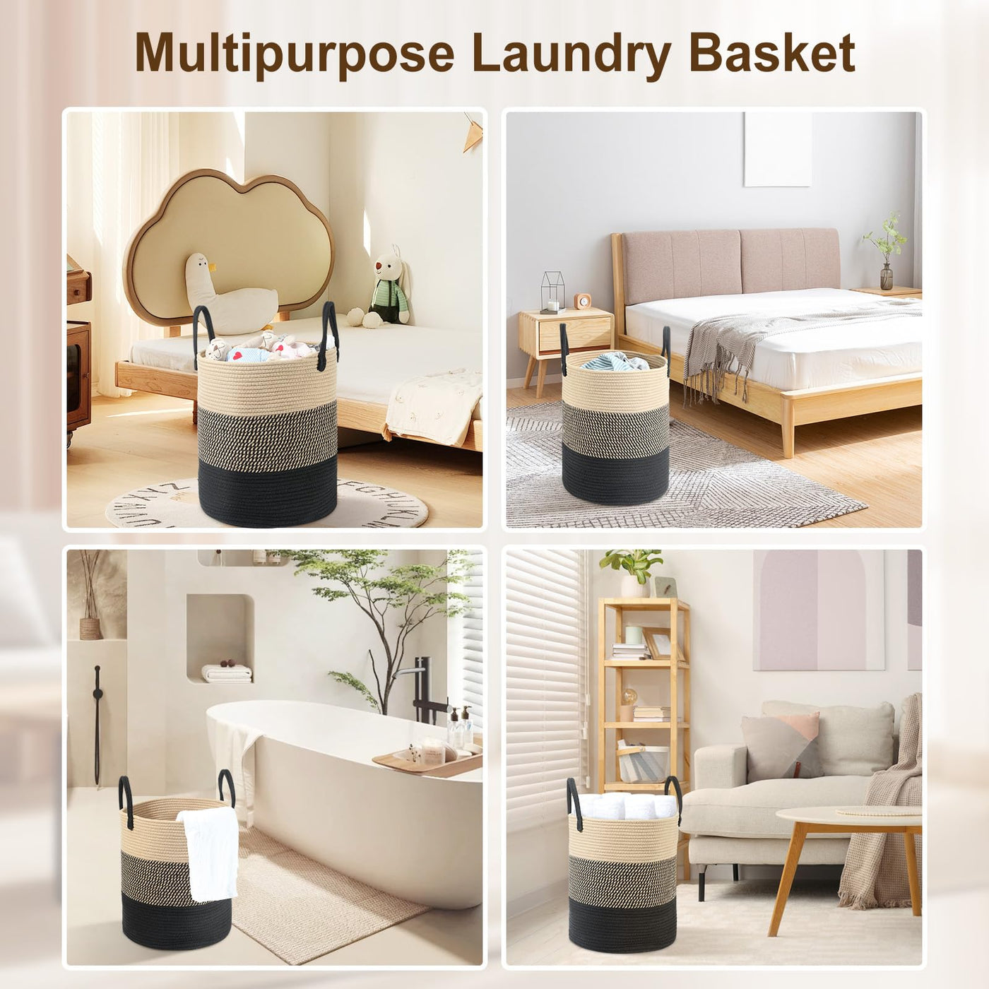 Panier à linge en coton Tissépanier à linge en coton Tissé