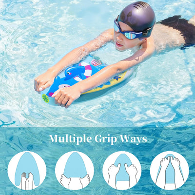 Swimming board for children adults, with handles