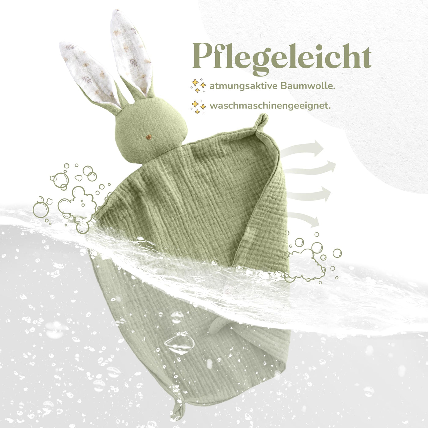 Doudou lapin pour bébé - Doudou en mousseline de soie comme cadeau de naissance /doudou bébé/ doudou bébé