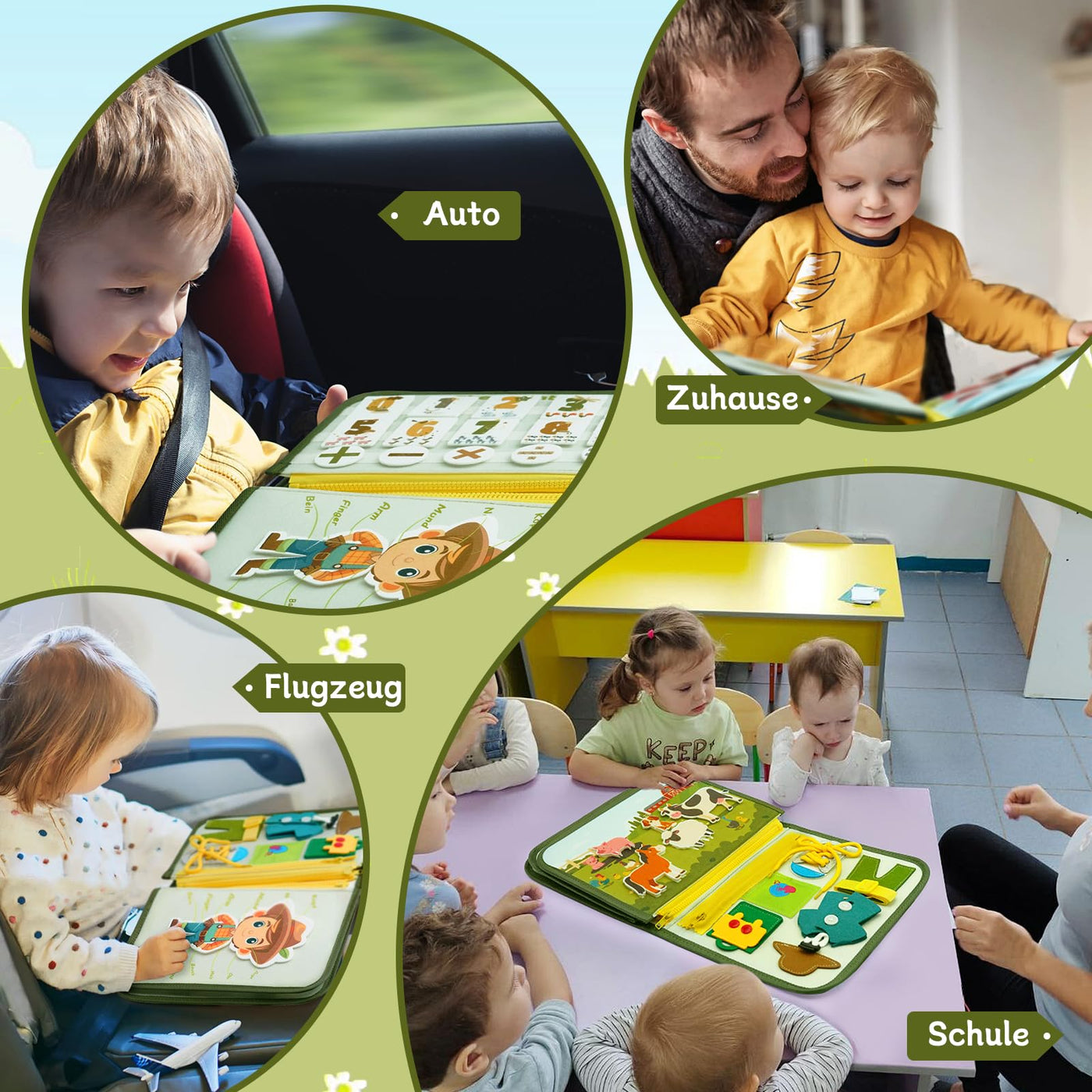 Busy Board 10 in 1 Toy Activity Board Motor Toys & Educational Toys