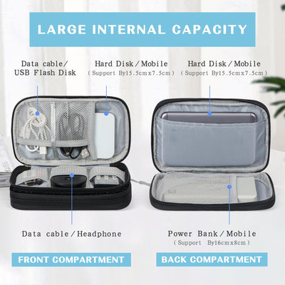 Electronic organizer, travel cable organizer, bag, electronic accessories, carrying bag, portable, waterproof