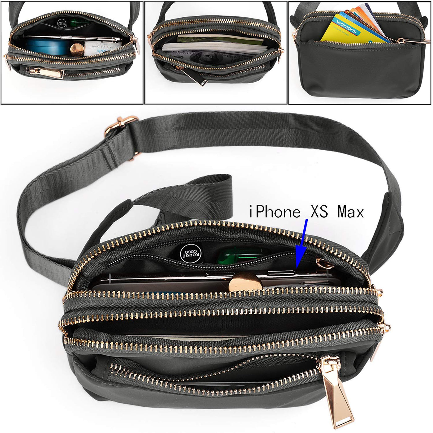 Sac de Taille en Nylon Imperméable