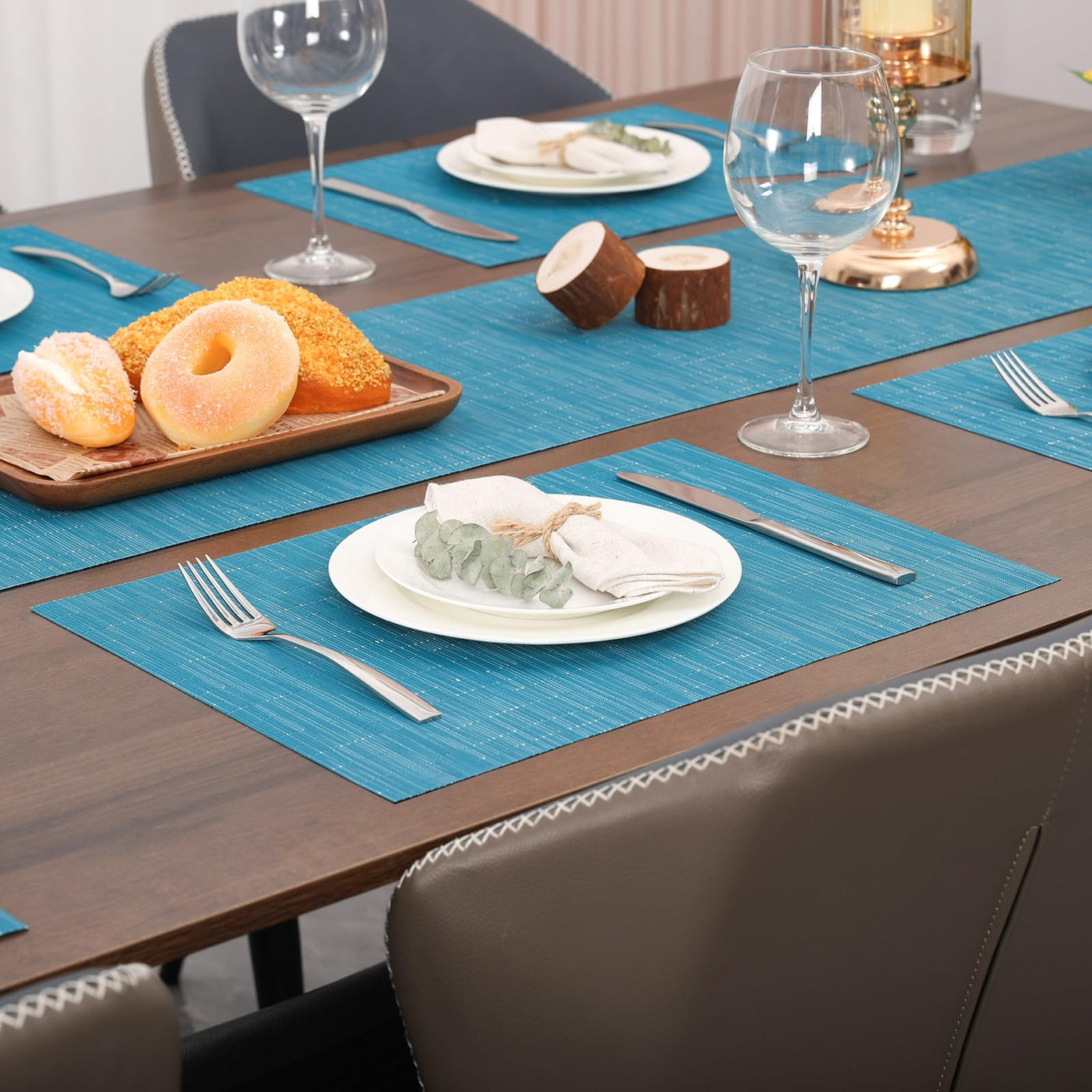 Placemats Washable Set of 6, Woven Placemats Non-slip Heat-resistant