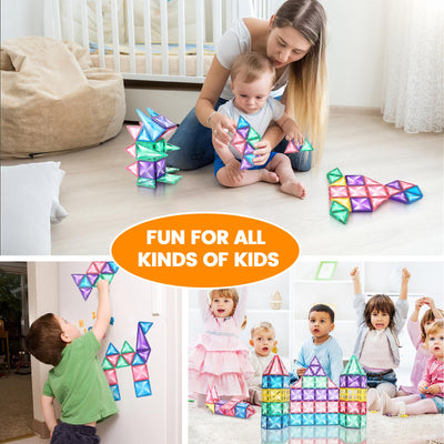 Magnetic building blocks children's toy, 20 pieces of magnetic tiles toddler toy