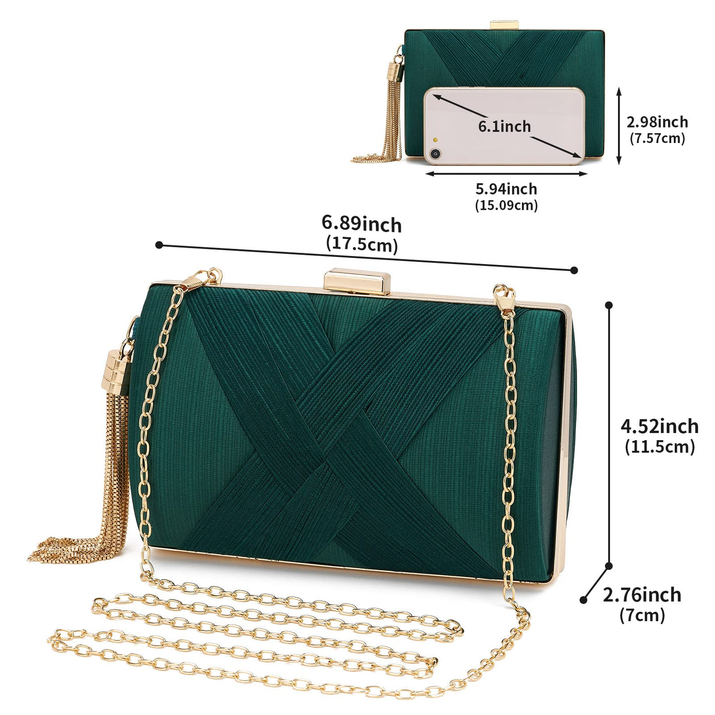 Clutch Evening Bag Fringes Elegant Chain Bag Clutch Bag