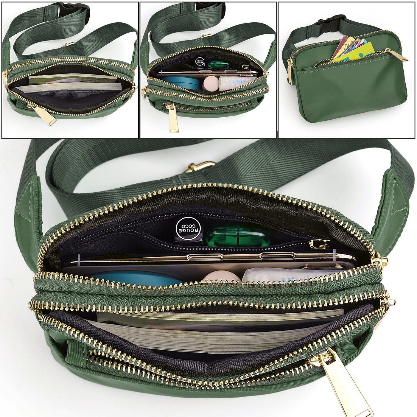 Sac de Taille en Nylon Imperméable