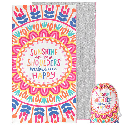 Serviette de plage en microfibre avec sac