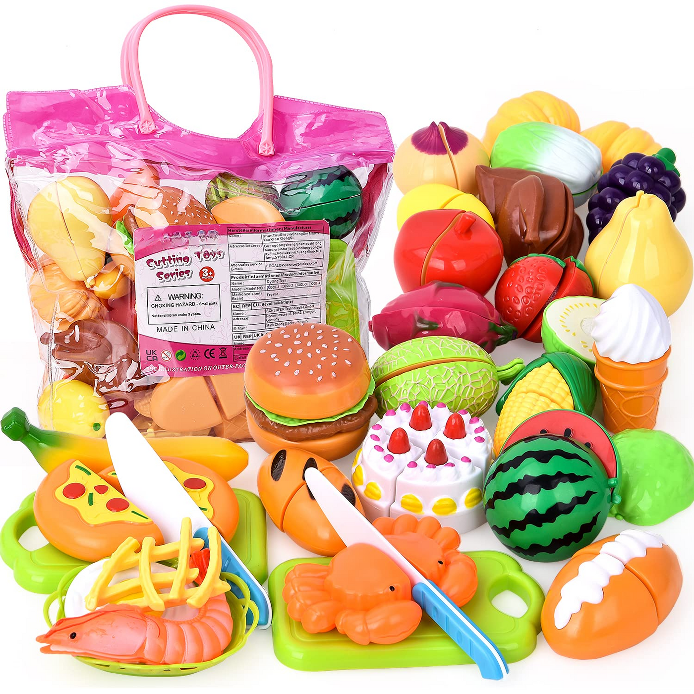 Role play kitchen accessories, food play set for children