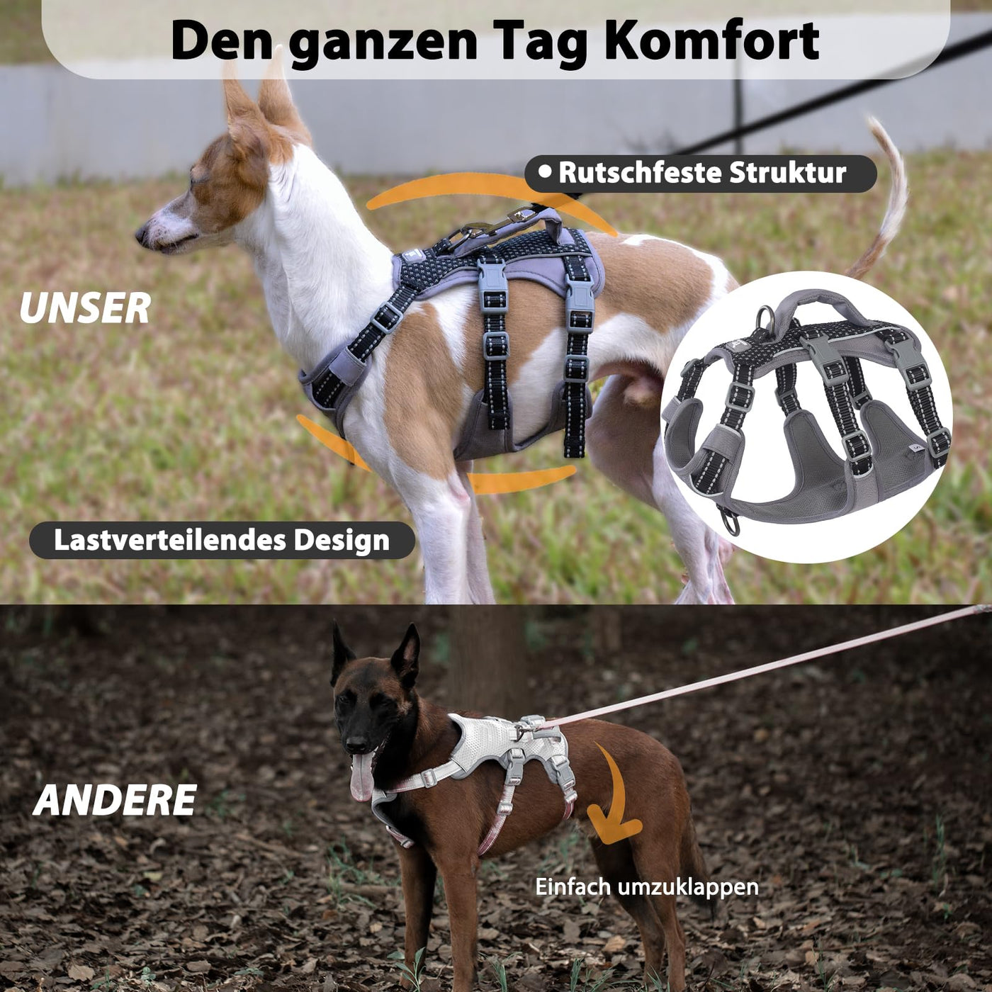 Reflective Dog Harness with Handle
