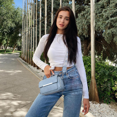 Handy Umhängetasche, Vegan Leder Crossbody Bag Umhängetasche mit verstellbarem abnehmbarem breitem Riemen