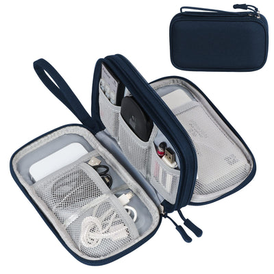 Electronic organizer, travel cable organizer, bag, electronic accessories, carrying bag, portable, waterproof, double-layered, all-in-one storage bag for cables