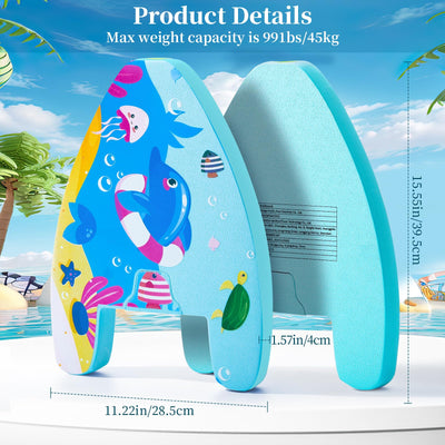 Swimming board for children adults, with handles
