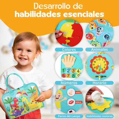 Wooden Busy Board Activity Board for Toddlers
