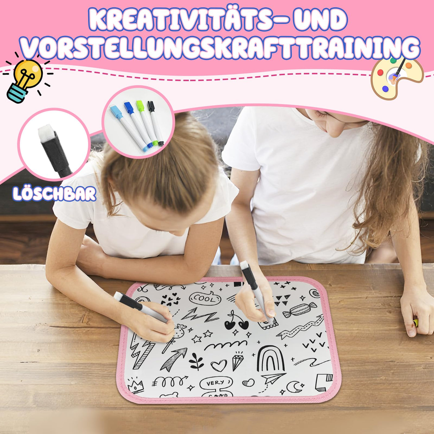 Beschäftigtes Brettmotorspielzeug aus Filz mit Buchstaben, Zahlen, Farben, Formen & Uhr