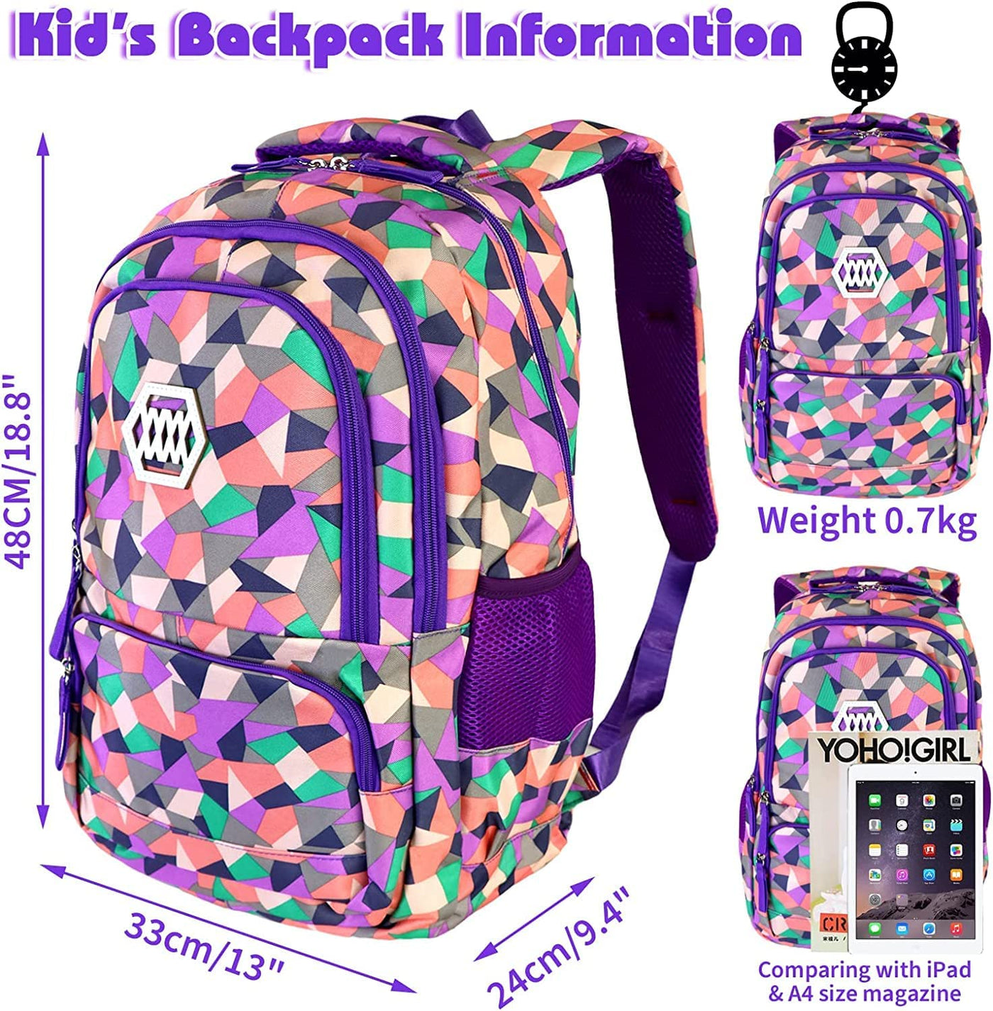 School Backpack Boys School Bags Satchels Ergonomic Children Backpacks