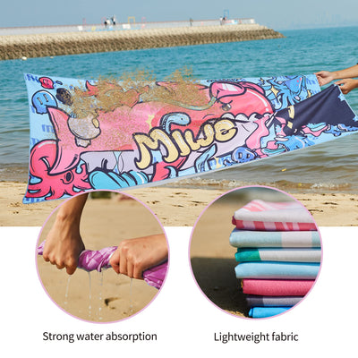 Serviette de plage Large, serviette en microfibre