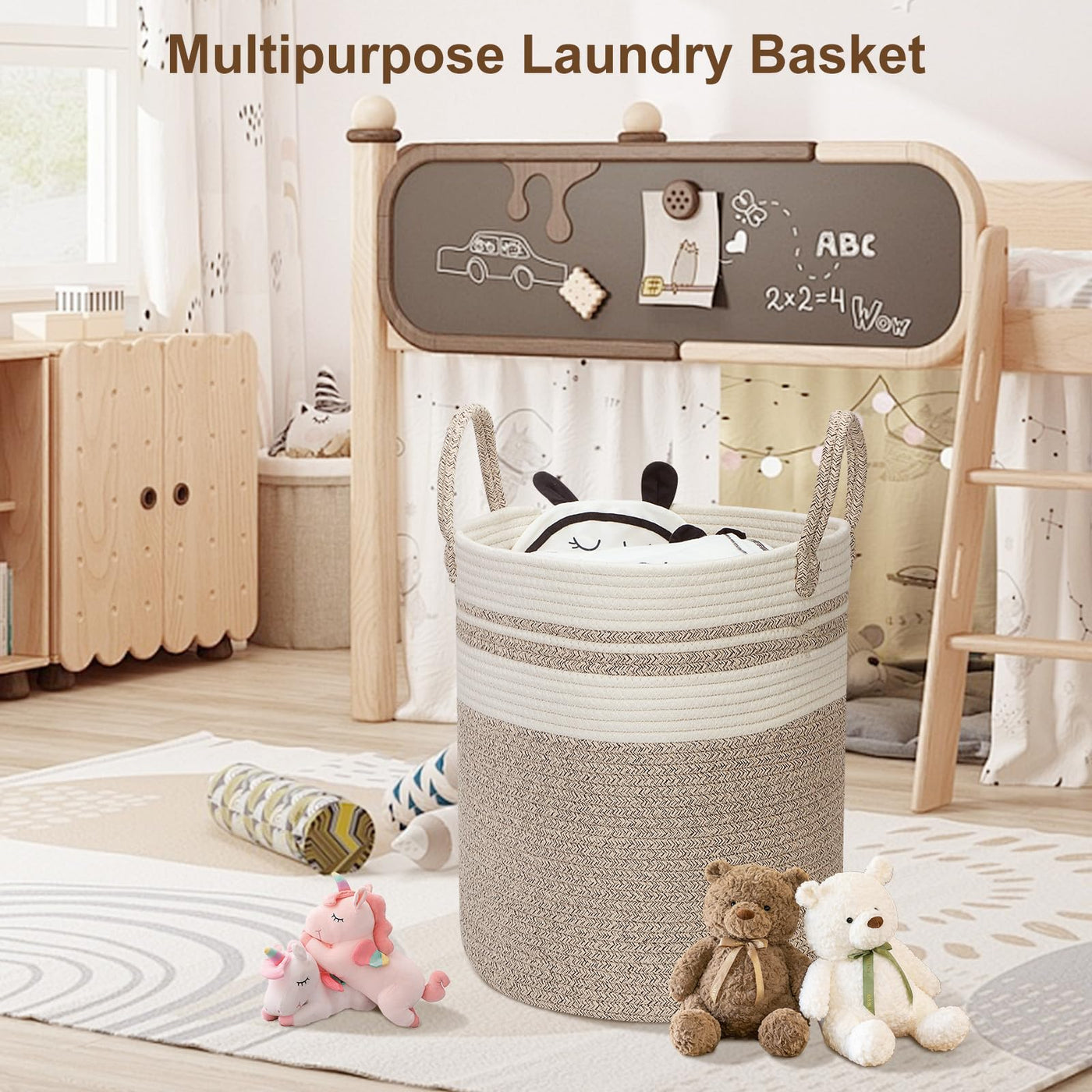 Panier à linge en coton Tissé