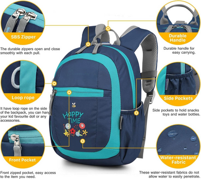 Toddler backpack with leash Kindergarten backpack