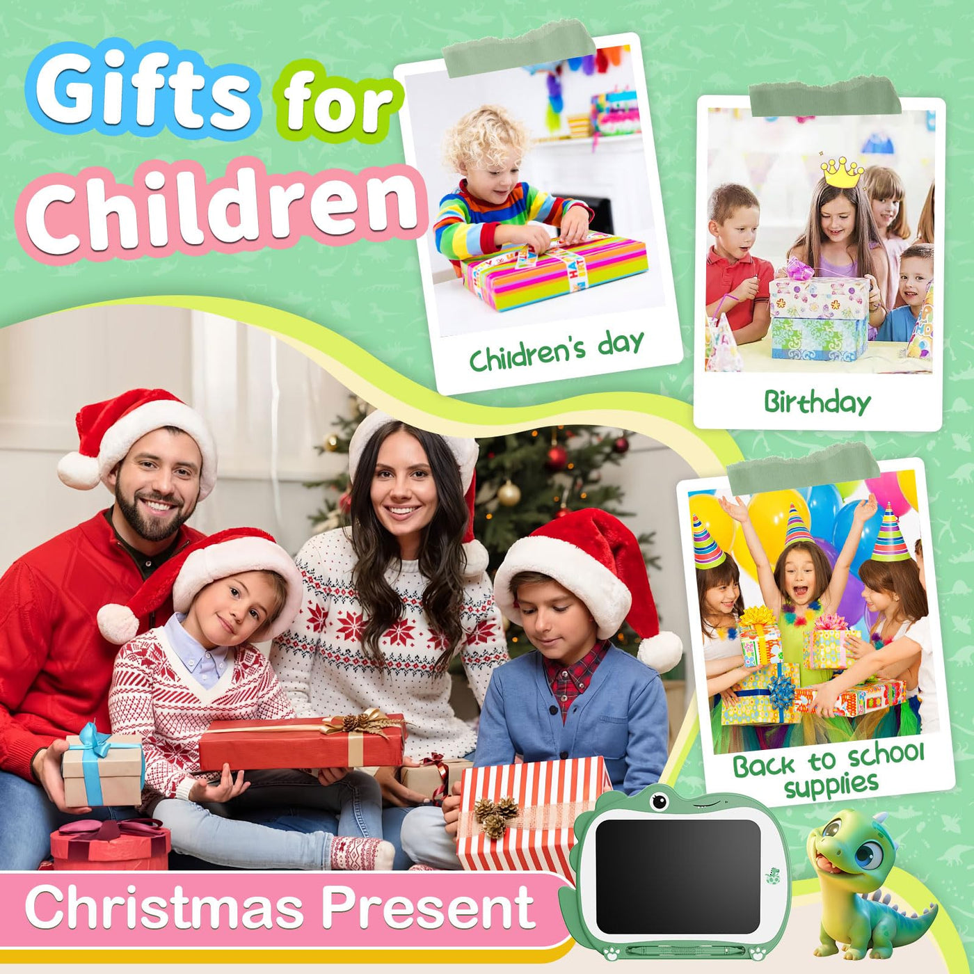 Dinosaur LCD drawing tablet, writing tablet, toddler toy