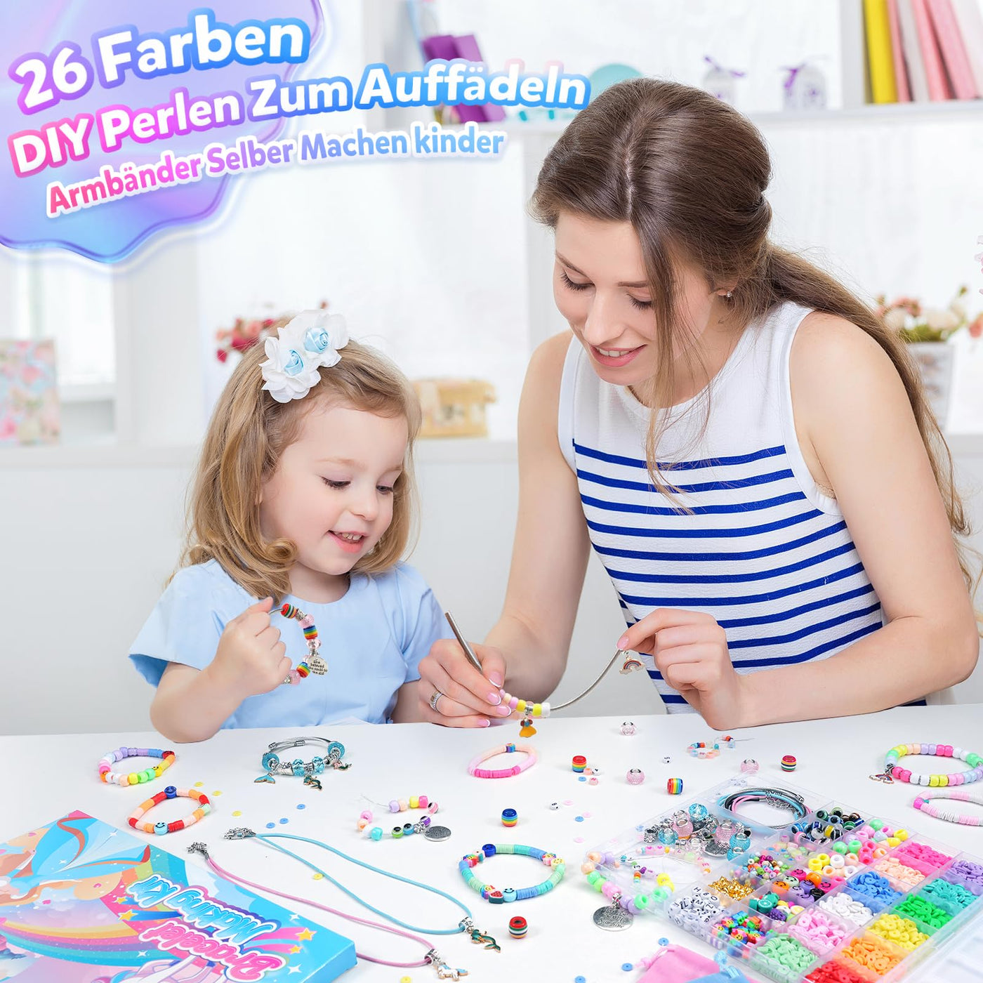 Filles d'inscription à l'école, Perles de bricolage pour Bracelets, Perles pour Enfiler de l'Artisanat, Fabriquez-vous, Licorne