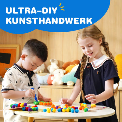 Paquet de bricolage pour enfants avec des pompons Paquets de bricolage créatif