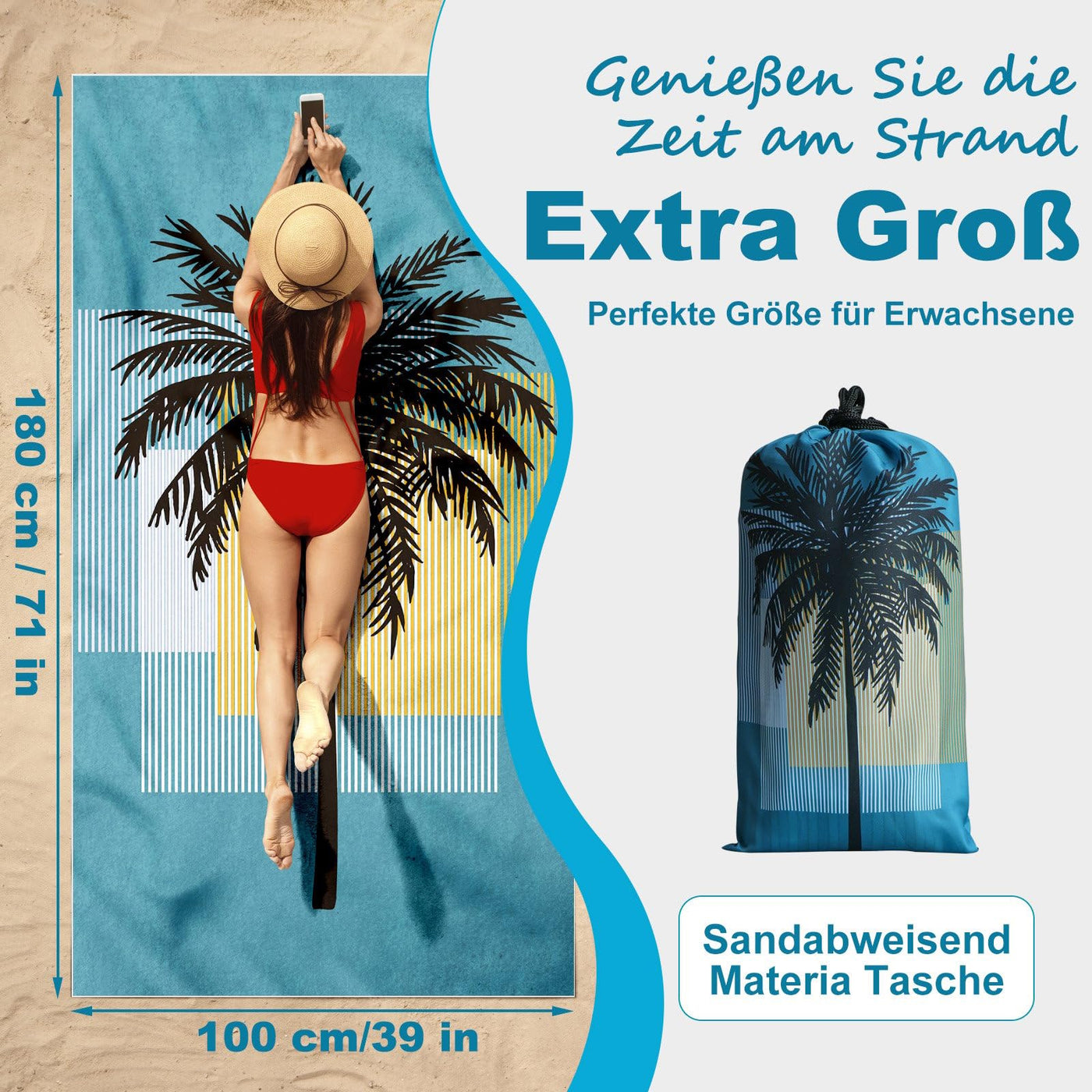 Double-sided beach towel