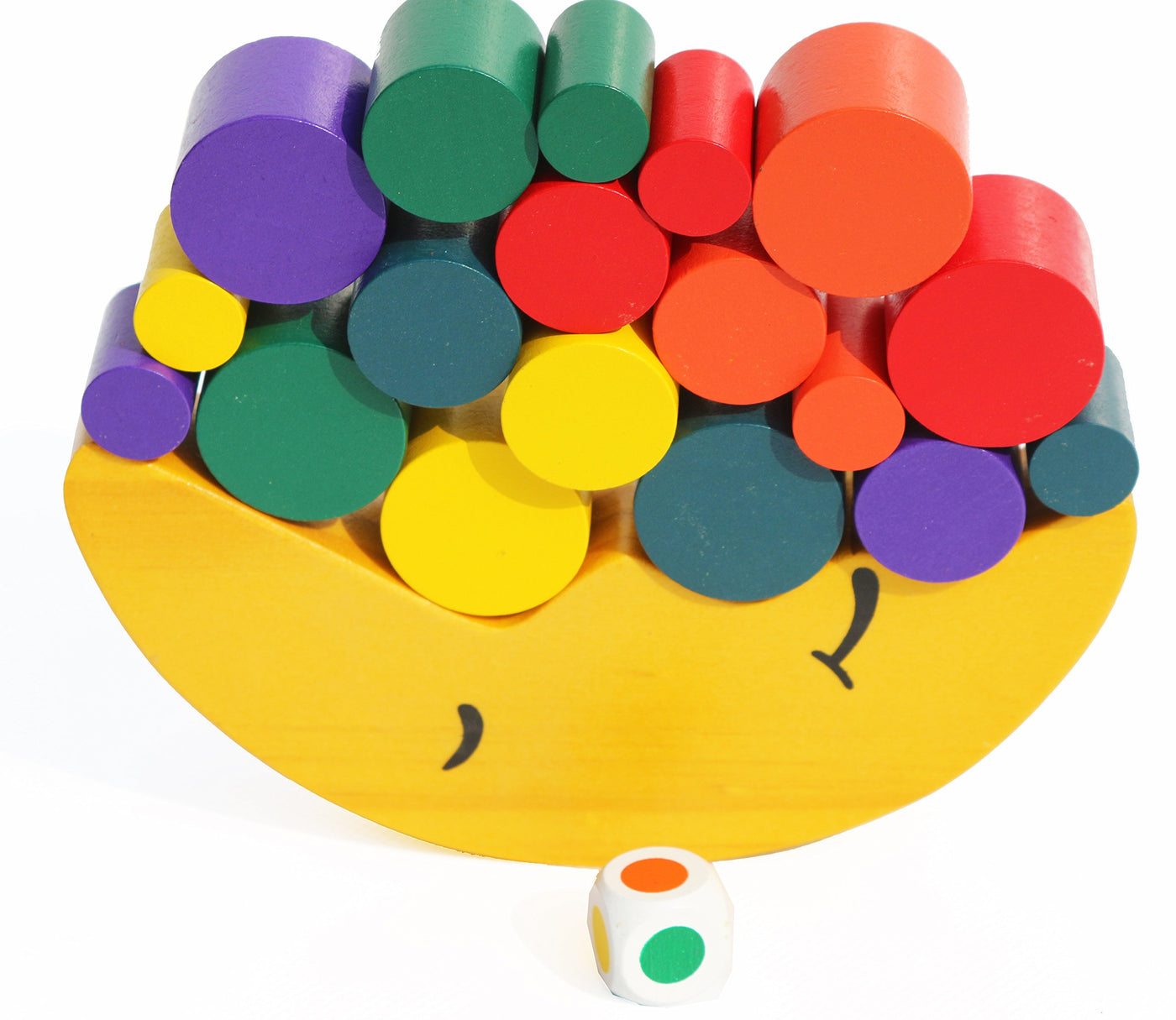 Moon wooden motor skills toy - 19-piece concentration and dexterity game for children