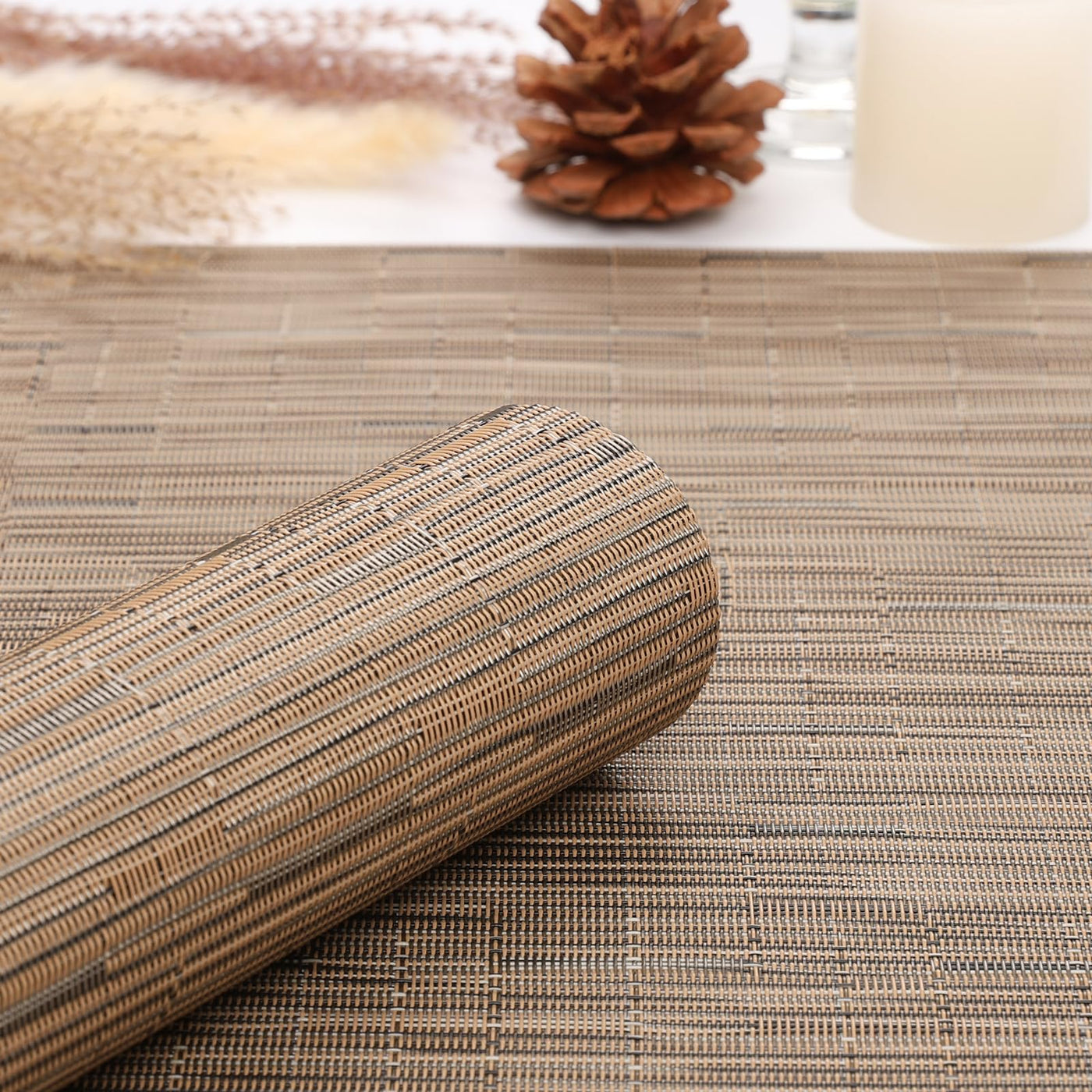 Set de 6 sets de table lavables, sets de table tissés antidérapants résistants à la chaleur